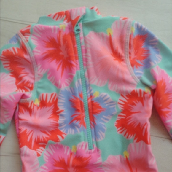 Shade Critters NEW girls Floral Full Rashguard Swimsuit - Picture 5 of 8